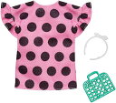 バービー バービー人形 ファッショニスタ Barbie Complete Looks Doll Clothes, Outfit Dolls Featuring Neon Pink Shirt Dress with Polka Dots Plus 2 Accessories, Gift for 3 to 8 Year Oldsバービー バービー人形 ファッショニスタ