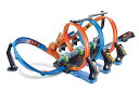 ホットウィール マテル ミニカー ホットウイール Hot Wheels Toy Car Track Set, Corkscrew Crash with 1:64 Scale Car, 3 Crash Zones, Powered by Motorized Booste,ホットウィール マテル ミニカー ホットウイール