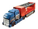 ホットウィール マテル ミニカー ホットウイール Hot Wheels Crashin Big Rig Truck and Car Set - Blue Cab...