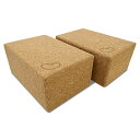 ヨガブロック フィットネス Bean Products Yoga Blocks - 2 Pack, Cork, Large - 4x6x9ヨガブロック フィット...