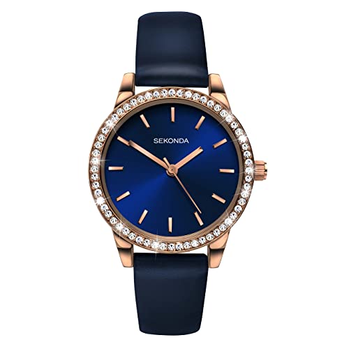 腕時計 セコンダ イギリス レディース Sekonda Women's Analogue Classic Quartz Watch, Blue Strap/Blue Dial, Strap腕時計 セコンダ イギリス レディース 1