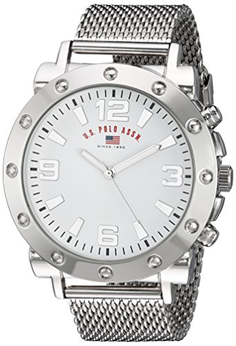 腕時計 ユーエスポロアッスン メンズ U.S. Polo Assn. Men's US8815 Analog Display Analog Quartz Silver Watch腕時計 ユーエスポロアッスン メンズ