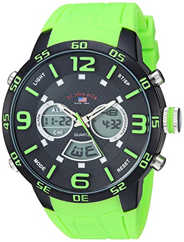 腕時計 ユーエスポロアッスン メンズ U.S. Polo Assn. Men's US9543 Analog Display Analog Quartz Green Watch腕時計 ユーエスポロアッスン メンズ