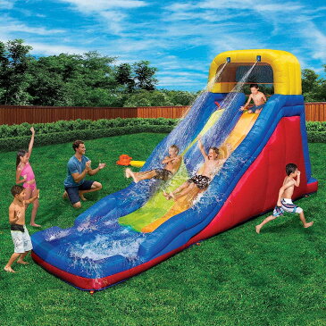 プール ビニールプール ファミリープール オーバルプール 家庭用プール 【送料無料】BANZAI Double Drop Raceway Inflatable 2 Lane Racing Water Slide and Splash Poolプール ビニールプール ファミリープール オーバルプール 家庭用プール