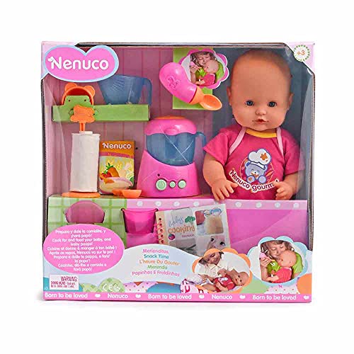 ネヌコ 赤ちゃん 人形 ベビー人形 おままごと Nenuco Meal Baby Doll with Recipe Book and Blender, Bottle Spoon, 16 Dollネヌコ 赤ちゃん 人形 ベビー人形 おままごと