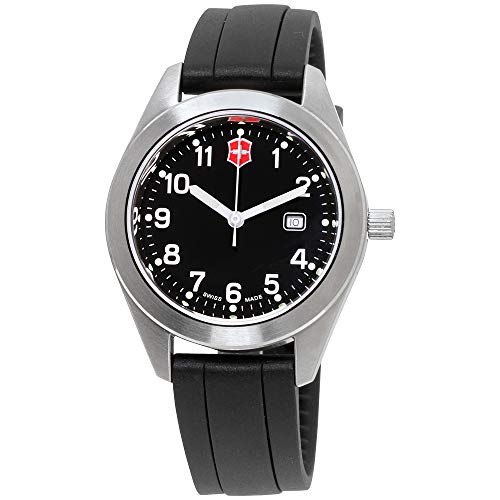 ビクトリノックス 腕時計 ビクトリノックス スイス レディース，ウィメンズ Victorinox Garrison Black Dial Silicone Strap Ladies Watch 26033CB腕時計 ビクトリノックス スイス レディース，ウィメンズ