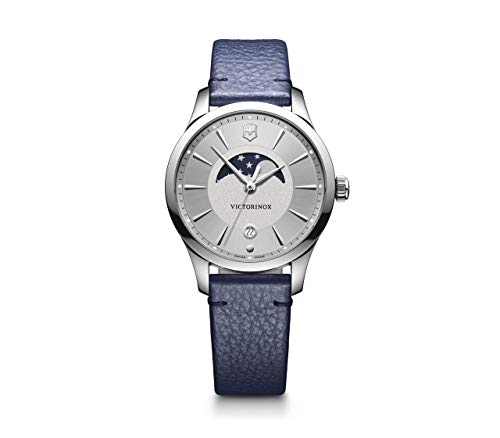 ビクトリノックス 腕時計 ビクトリノックス スイス レディース，ウィメンズ Victorinox Swiss Army Alliance Small Watch, Moon Phase/Silver (BL Leather), 35mm, Watch Simple Design, Moon Phase, Swiss Made腕時計 ビクトリノックス スイス レディース，ウィメンズ