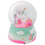 スノーグローブ 雪 置物 インテリア 海外モデル Elanze Designs Unicorn Rainbows on Teal Wind Up Musical Tabletop Dresser Nightstand Figurine Decoration 100MM Sturdy Glitter Water Snow Globe Plays Tune The Uniスノーグローブ 雪 置物 インテリア 海外モデル