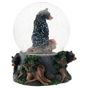 スノーグローブ 雪 置物 インテリア 海外モデル Elanze Designs Black Bear Friend Couple 100MM Sturdy Wind Up Musical Glitter Water Snow Globe Tabletop Dresser Nightstand Figurine Decoration Plays Tune Born Frスノーグローブ 雪 置物 インテリア 海外モデル