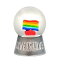 スノーグローブ 雪 置物 インテリア 海外モデル LGBT Gay Pride Love Is Love Mini Rainbow Snow Globe 45 mm Pride Monthスノーグローブ 雪 置物 インテリア 海外モデル