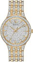 腕時計 ブローバ レディース Bulova Ladies' Crystal Phantom Gold Tone Stainless Steel 2-Hand Quartz Watch, 440 Crystals and Pave Dial Style: 98L263腕時計 ブローバ レディース