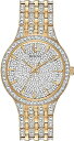 楽天angelica腕時計 ブローバ レディース Bulova Ladies' Crystal Phantom Gold Tone Stainless Steel 2-Hand Quartz Watch, 440 Crystals and Pave Dial Style: 98L263腕時計 ブローバ レディース