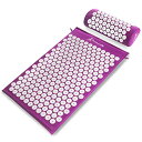 K}bg tBbglX ps-1202-accuset-purple ProsourceFit Acupressure Mat and Pillow Set for Back/Neck Pain Relief and Muscle RelaxationK}bg tBbglX ps-1202-accuset-purple