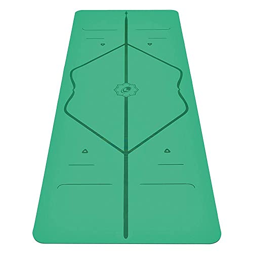 襬ޥå եåȥͥ Liforme Original Yoga Mat ? Free Yoga Bag Included - Patented Alignment System, Warrior-like Grip, Non-slip, Eco-friendly, sweat-resistant, 4.2mm thick mat for comfort - Green襬ޥå եåȥͥ