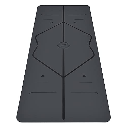 ヨガマット フィットネス Liforme Original Yoga Mat ? Free Yoga Bag Included - Patented Alignment System, Warrior-like Grip, Non-slip, Eco-friendly, sweat-resistant, 4.2mm thick mat for comfort - Greyヨガマット フィットネス