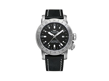 グリシン スイスウォッチ 腕時計 メンズ グライシン Glycine Airman Worldtimer GMT Automatic Black Dial Black Leather Men's Watch GL0056グリシン スイスウォッチ 腕時計 メンズ グライシン