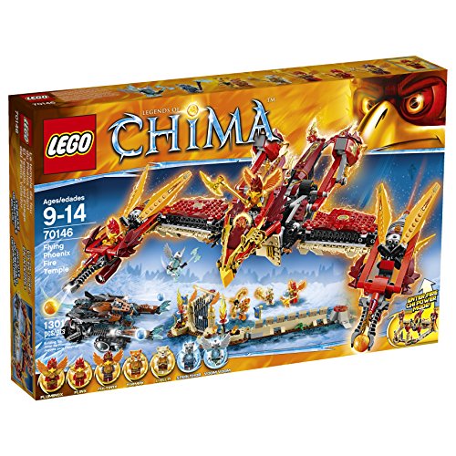 S `[} LEGO Chima 70146 Flying Phoenix Fire Temple Building ToyS `[}