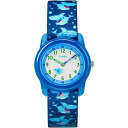 rv ^CbNX fB[X Timex Boys TW7C13500 Time Machines Blue Sharks Elastic Fabric Strap Watchrv ^CbNX fB[X