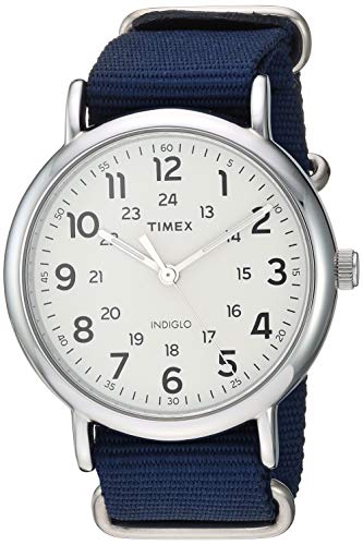 腕時計 タイメックス メンズ Timex Men's TW2T29200 Weekender 40mm Blue/Cream Nylon Slip-Thru Strap..