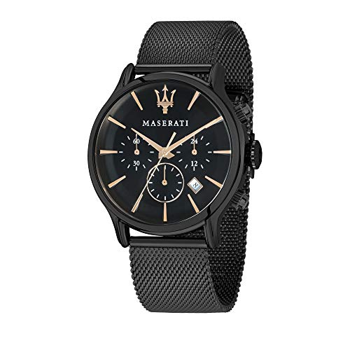 腕時計 マセラティ イタリア メンズ Maserati Men's R8873618006 Epoca Analog Display Analog Quartz Black Watch腕時計 マセラティ イタリア メンズ