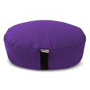 ヨガ フィットネス Bean Products Zafu Meditation Cushion, Oval, Cotton Purple - Filled Wi...
