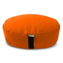 ヨガ フィットネス Bean Products Zafu Meditation Cushion, Oval, Cotton Tangerine - Filled...