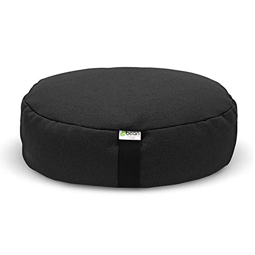 楽天angelicaヨガ フィットネス Bean Products Zafu Meditation Cushion, Oval, Hemp Black - Filled With Organic Buckwheatヨガ フィットネス