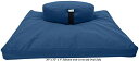 ヨガ フィットネス Bean Products Zafu & Zabuton Meditation Cushion, Oval, Cotton Royal Bl...