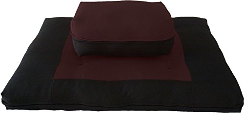 ヨガ フィットネス D D Futon Furniture Zabuton Zafu Set, Yoga, Meditation Seat Cushions, Kneeling, Sitting, Supporting Exercise Pratice Zabuton Zafu Cushions. (Brown)ヨガ フィットネス