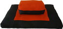 ヨガ フィットネス D&D Futon Furniture Zabuton Zafu Set, Yoga, Meditation Seat Cushions, Kneeling, Sitting, Supporting Exercise Pratice Zabuton & Zafu Cushions. (Orange)ヨガ フィットネス