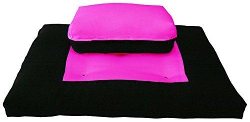 襬 եåȥͥ D&D Futon Furniture Zabuton Zafu Set, Yoga, Meditation Seat Cushions, Kneeling, Sitting, Supporting Exercise Pratice Zabuton & Zafu Cushions. (Pink)襬 եåȥͥ