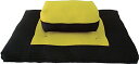 ヨガ フィットネス D&D Futon Furniture Zabuton Zafu Set, Yoga, Meditation Seat Cushions, Kneeling, Sitting, Supporting Exercise Pratice Zabuton & Zafu Cushions. (Yellow)ヨガ フィットネス