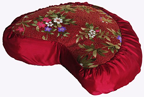 襬 եåȥͥ Boon Decor Meditation Cushion Crescent Zafu - Japanese Silk Print #2襬 եåȥͥ