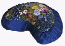 ヨガ フィットネス Boon Decor Meditation Cushion Crescent Zafu - Japanese Silk Print #3ヨガ...