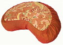 K tBbglX Boon Decor Meditation Cushion Crescent Zafu Pillow - Japanese Silk Print PeachK tBbglX