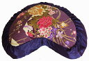 ヨガ フィットネス Boon Decor Meditation Cushion Crescent Zafu - Japanese Silk Print - Li...