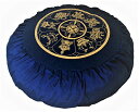 襬 եåȥͥ Boon Decor Meditation Cushion Zafu Buckwheat Pillow Eight Auspicious Sacred Symbols - Blue襬 եåȥͥ