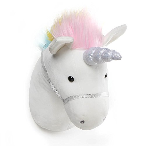 ガンド GUND ぬいぐるみ リアル お世話 GUND Unicorn Plush Head Stuffed Animal Hanging Wall D?cor, White, 15
