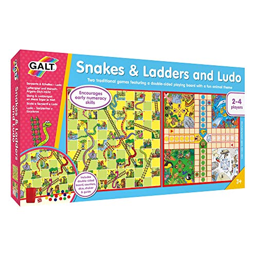 ボードゲーム 英語 アメリカ 海外ゲーム Galt Toys, Snakes Ladders and Ludo, Classic Family Board Game, Ages 3 Years Plus, 2-4 Playersボードゲーム 英語 アメリカ 海外ゲーム