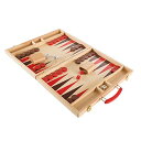 ボードゲーム 英語 アメリカ 海外ゲーム Hey Play Wood Backgammon Board Game- Complete Set with Folding Board for Storage, Portable Handle, and Full Game Accessories for Adults and Kids (80-HCH-BK)ボードゲーム 英語 アメリカ 海外ゲーム