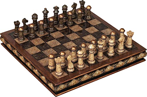 ボードゲーム 英語 アメリカ 海外ゲーム Deco 79 Polystone Chess Game Set, 10
