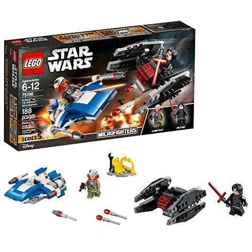 쥴  LEGO Star Wars: The Last Jedi A-Wing vs. TIE Silencer Microfighters 75196 Building Kit (188 Pieces) (Discontinued by Manufacturer)쥴 