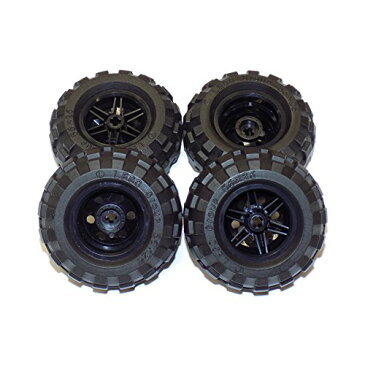 レゴ テクニックシリーズ 【送料無料】LEGO Parts and Pieces: Large Black Tire and Black Wheel Pack - 8 Piecesレゴ テクニックシリーズ