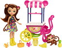 エンチャンティマルズ 人形 ドール ?Enchantimals Merit Monkey Doll with Fruit Cart and Monkey Fig...