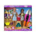 バービー バービー人形 Barbie Pink Passport 2 Pack Camping Adventure Dolls Gift Set, Brownバービー バービー人形