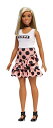 バービー バービー人形 Barbie Fashionistas Doll, Curvy with White Hair, Wearing “Love” Tank Top, Pink Skirt with Ruffles and Polka Dots and Accessories, for 3 to 7 Year Oldsバービー バービー人形