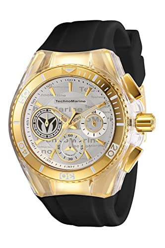 テクノマリーン 腕時計 テクノマリーン レディース Technomarine Women's Cruise California Stainless Steel Quartz Watch with Silicone Strap, Black, 26.25 (Model: TM-118136)腕時計 テクノマリーン レディース