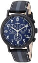 rv ^CbNX Y Timex Men's TWF3C8400 Weekender Chrono Black/Gray Stripe/Blue Two-Piece Leather Strap Watchrv ^CbNX Y