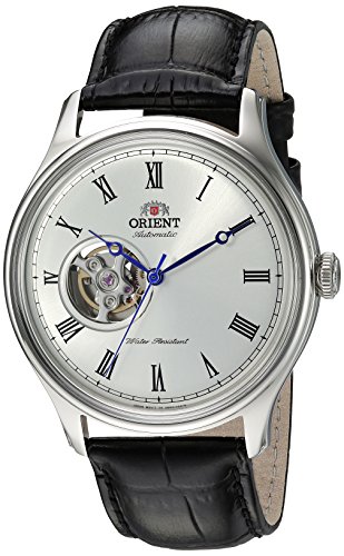 腕時計 オリエント メンズ ORIENT Men's Envoy Japanese Automatic/Hand Winding Movement Stainless Steel Leather Dress Watch, Black Leather AG00003W腕時計 オリエント メンズ