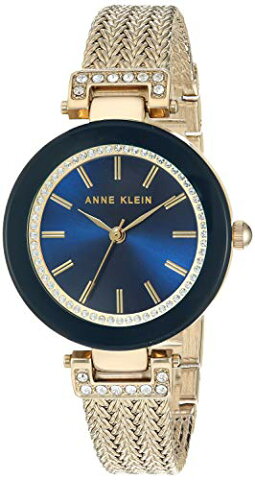 アンクライン 腕時計 レディース 【送料無料】Anne Klein Women's AK/1906NVGB Swarovski Crystal Accented Gold-Tone Mesh Bracelet Watchアンクライン 腕時計 レディース